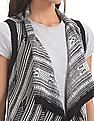 U.S. Polo Assn. Women Patterned Knit Open Front Longline Shrug