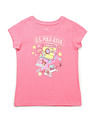 U.S. Polo Assn. Kids Girls Graphic Printed Regular Fit T-Shirt
