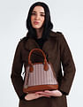 U.S. Polo Assn. Women Geometric Print Structured Handbag