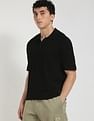 Calvin Klein Jeans Solid Regular-Fit Viscose Polo T-Shirt