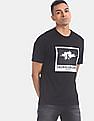 Calvin Klein Men Black Slim Fit Photo Box Logo T-Shirt