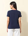 U.S. Polo Assn. Women Regular Fit Brand Printed T-Shirt