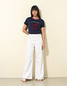 U.S. Polo Assn. Women Regular Fit Brand Printed T-Shirt