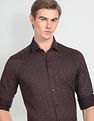 Arrow Floral Print Cotton Twill Shirt