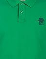 U.S. Polo Assn. Men Green Solid Short Sleeves Polo T-shirt