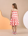 U.S. Polo Assn. Kids Girls Diagonal Striped Cotton Top
