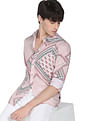 Flying Machine Motif Print Cotton Shirt