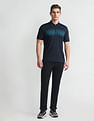 Arrow Newyork Colour Block Zipper Polo Shirt