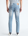 Flying Machine Stone Wash Slash Slim Tapered Fit Jeans