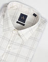 Arrow Cutaway Collar Plaid Check Formal Shirt