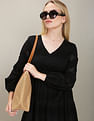 U.S. Polo Assn. Women V-Neck Schiffli Midi Dress