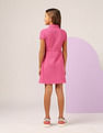 U.S. Polo Assn. Kids Girls Cinched Waist Polo Dress