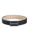 Calvin Klein Leather Inlaid Plaque Saff Belt