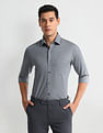Arrow Geometric Patterned Dobby Slim Shirt
