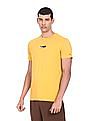 Tommy Hilfiger Men Yellow Vinyl Logo Print Solid T-Shirt