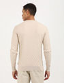 Calvin Klein Jeans Basket Weave Cotton Textured Sweater