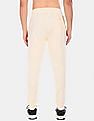 Flying Machine Men Cream Drawstring Waist Cotton Joggers