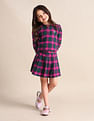 U.S. Polo Assn. Kids Girls Ckecked Pleated Skirt