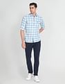 Arrow Sports Cutaway Collar Plaid Check Shirt