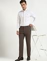 Tommy Hilfiger Regular-Fit Solid Mid-Rise Trouser