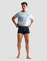 USPA Innerwear Anti Microbial Printed OET14 Trunks - Pack Of 3