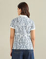 U.S. Polo Assn. Women Cotton Stretch Paisley Polo Shirt