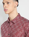 Flying Machine Abstract Print Cotton Shirt