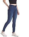 Flying Machine Women Betty Slim Fit Whiskered Jeggings