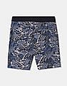 U.S. Polo Assn. Kids Boys Blue Tropical Print Woven Shorts