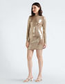 Calvin Klein Long Sleeve Metallic Bodycon Dress