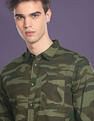 Flying Machine Camouflage Print Slim Fit Shirt