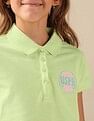 U.S. Polo Assn. Kids Girls Brand Printed Relaxed Fit Polo Shirt
