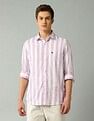 Arrow Sport Manhattan Slim Fit Vertical Striped Shirt