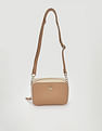 Tommy Hilfiger Colour blocked Beige PU Sling Bags