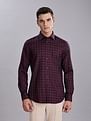 Tommy Hilfiger Checked Regular Fit Plain Woven Shirt