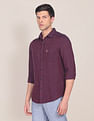 U.S. Polo Assn. Cross Dyed Linen Solid Shirt