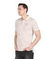 AD by Arvind Cotton Geometrical Print Polo Shirt