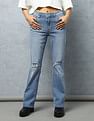 Flying Machine Women Mid Rise Skinny Bootcut Jeans
