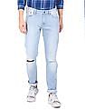 Aeropostale Men Light Blue Ripped Skinny fit Jeans