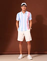 U.S. Polo Assn. Vertical Striped Working Holiday Polo Shirt