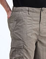 Flying Machine Mid Rise Solid Loose Fit Cargos