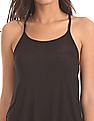 Aeropostale Lace Back Solid Tank Top