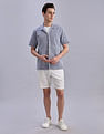 Tommy Hilfiger Textured Regular Fit Plain Woven Shirt