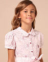 U.S. Polo Assn. Kids Girls Floral Printed Fit & Flare Dress