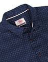 Flying Machine Geometric Print Cotton Shirt