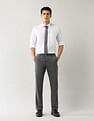 Arrow Solid Regular Fit Trousers