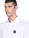 Tommy Hilfiger Men White Essential Logo Badge Regular Fit Cotton Polo Shirt