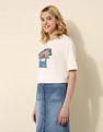 U.S. Polo Assn. Women Boyfriend Fit Tropical Printed T-Shirt