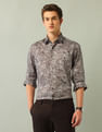 Arrow Newyork Floral Printed Satin Shirt