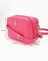 Tommy Hilfiger Solid Pink Pu Sling Bag